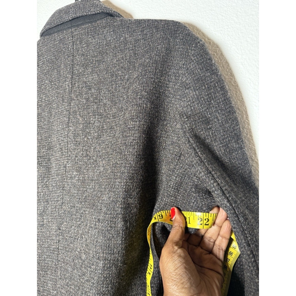 Ralph Lauren Denim & Supply Gray Tweed Wool Double Breasted Pea Coat Womens LG - Picture 10 of 11